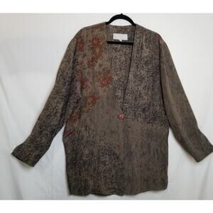 VTG-Platinum by Dorothy Schoelen Jacket Fully Lined Long Sleeve One Button  Sz L